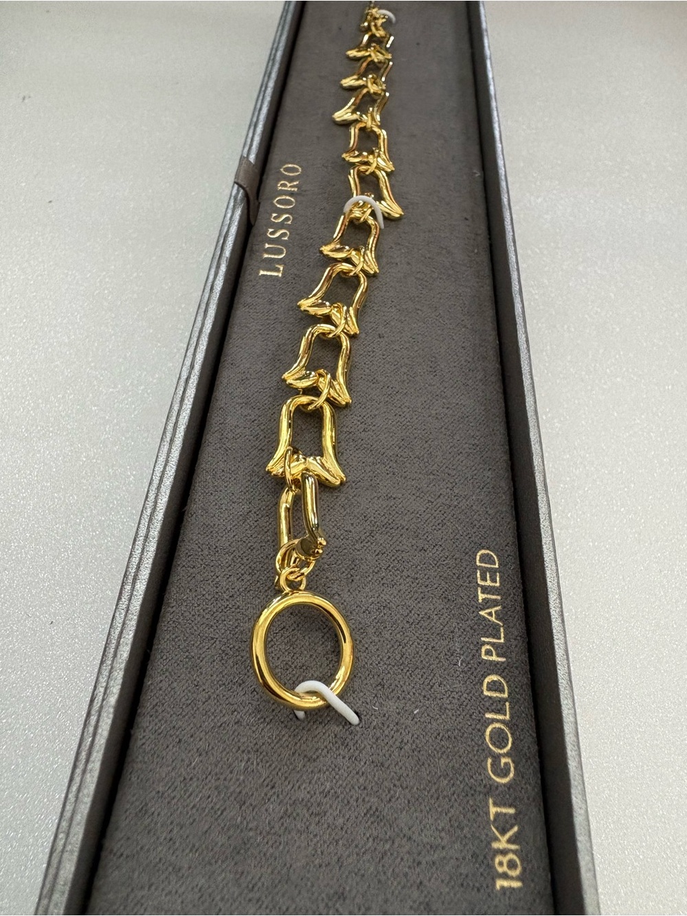 Lussoro 18KT Gold-Plated Sculpted Link Bracelet - Gold